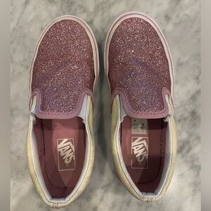 Vans Slip On Pink Glitter